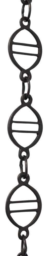 Brass Designer Chandelier Chain, 3', Oil Bronzed Black, W50