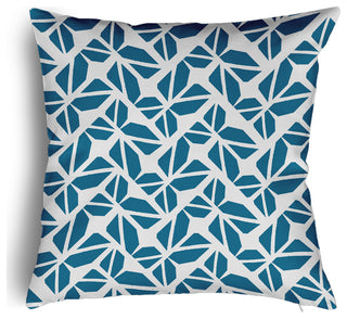 Kaleidoscope Graffiti Accent Pillow With Removable Insert, Unreal Teal, 20"x20"