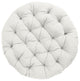 Noble Gray Indoor Sunbrella Canvas Natural Round Papasan Cushion