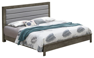 Burlington Upholstered King Panel Bed, Gray
