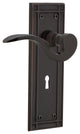 Mission Plate With Keyhole Manor Lever, Timeless Bronze, Double Dummy, Non-Hand