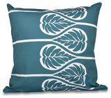 Fern 2, Floral Print Pillow, Teal, 26"x26"