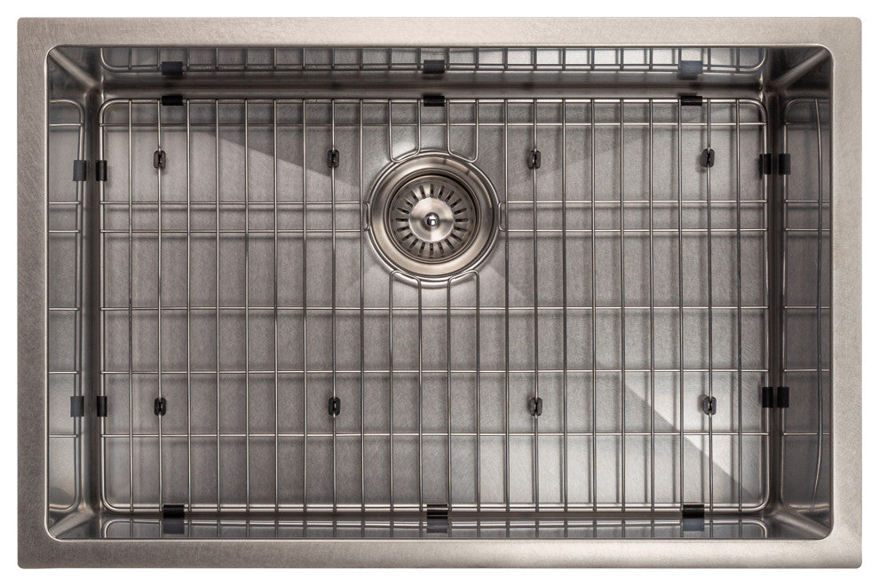 ZLINE Undermount Single Bowl Sink in Stainless Steel with Bottom Grid