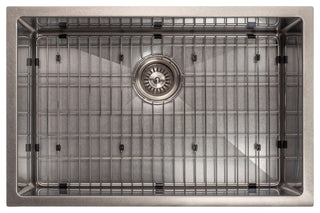 ZLINE Undermount Single Bowl Sink in Stainless Steel with Bottom Grid