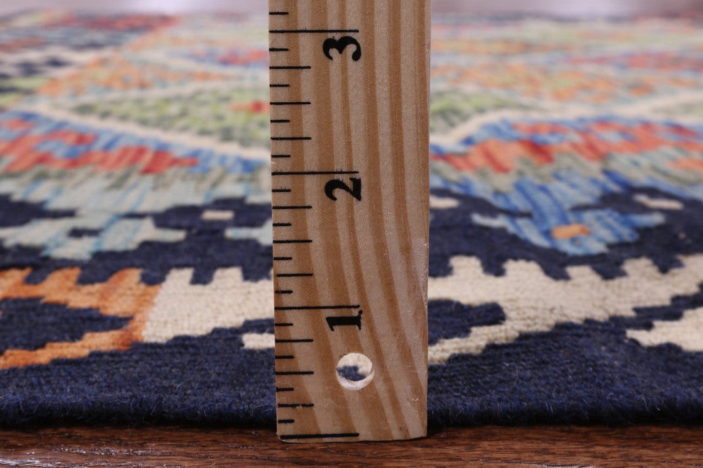 Flat Weave Kilim Reversible Wool On Wool Rug 4' 1" X 6' 0" Q9492