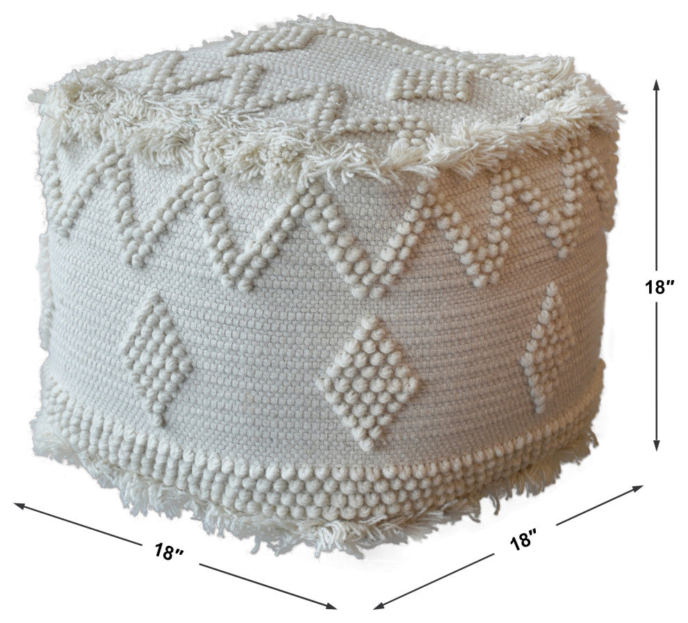 Uttermost Uriah Ivory Pouf