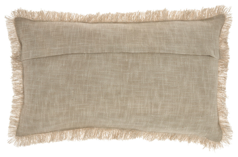 Nourison Home 14"x24" Nicole Curtis Printed Stonewash Taupe Throw Pillows