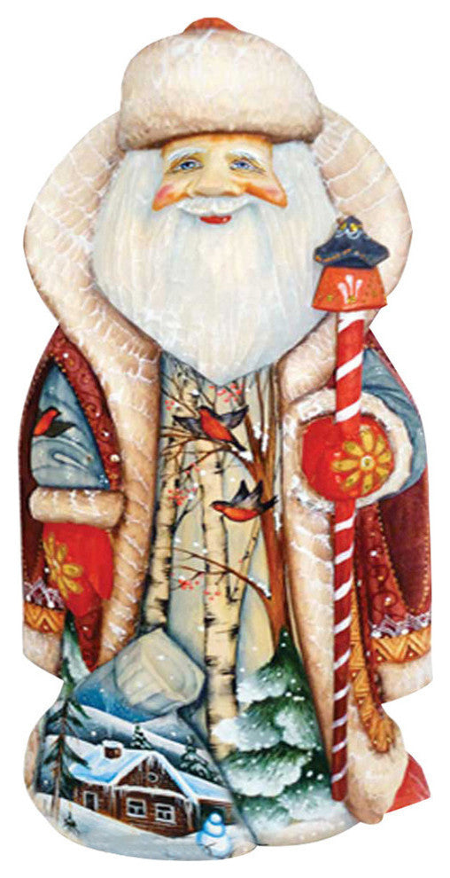 Natures Friend Santa, Woodcarved Figurine