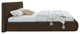 Nico Black Velvet Upholstered Bed, Brown, King