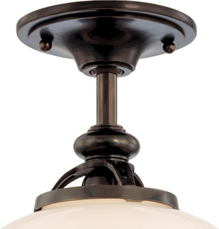 Canton 1-Light Semi Flush, Old Bronze, 9"