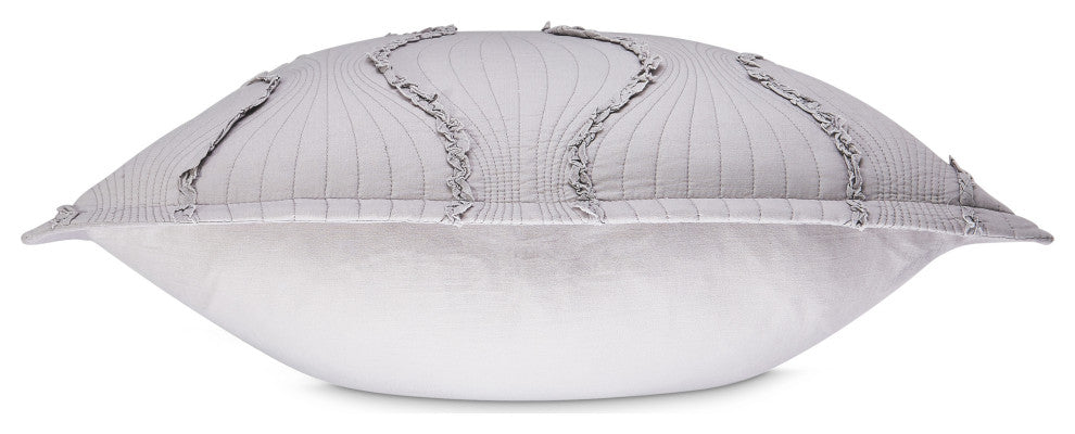 Janelle 26" Square Euro Sham, Dove Gray
