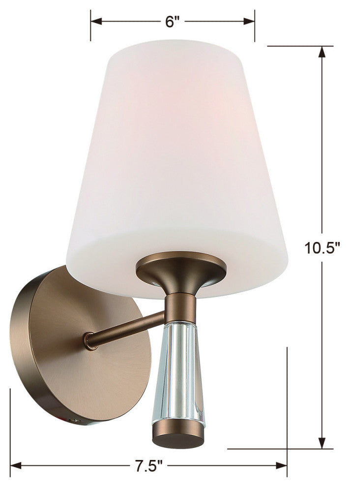 Crystorama Lighting Group RAM-A3401 Ramsey 11" Tall Wall Sconce - Polished