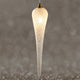 Icicle 14 Blown Glass Chandelier, White, 48", Champagne Glass