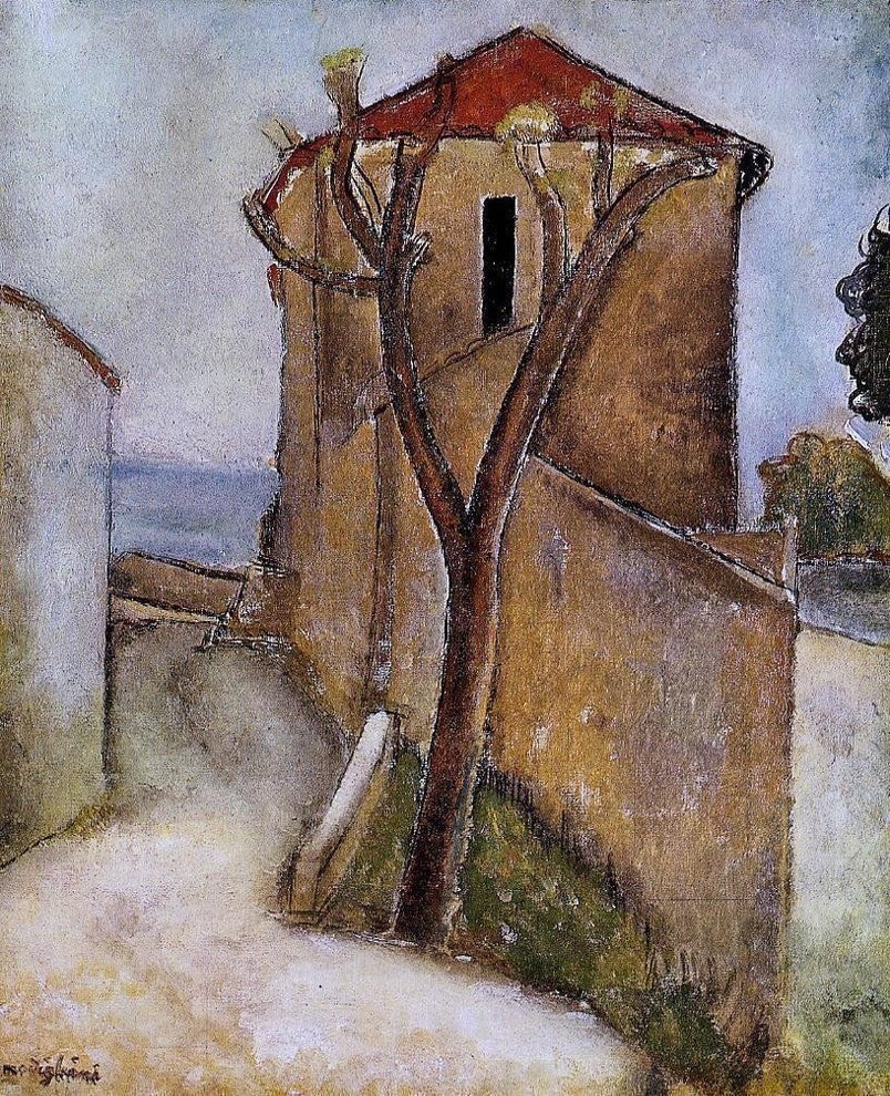 Amedeo Modigliani Landscape in the Midi, 20"x25" Gallery Wrapped Canvas Print