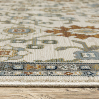 Keller Traditional Floral Ivory/ Multi Area Rug, 7'10" x 10'10"
