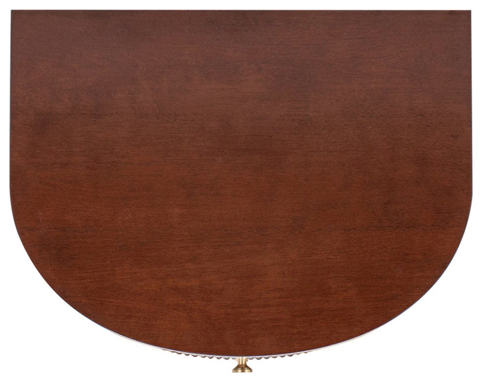 Valentine 24" 2-Drawer Fluted Storage Side Table, Dark Walnut