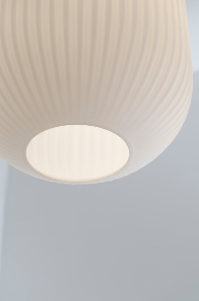 Callie 3 Light Round Pendant, White