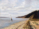 Tile Mural, Landscape Lake Sailboat Water Beach By John Frederick Peto Matte
