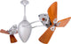 Ar Ruthiane Rotational Ceiling Fan With Mahogany Blades, Brushed Nickel