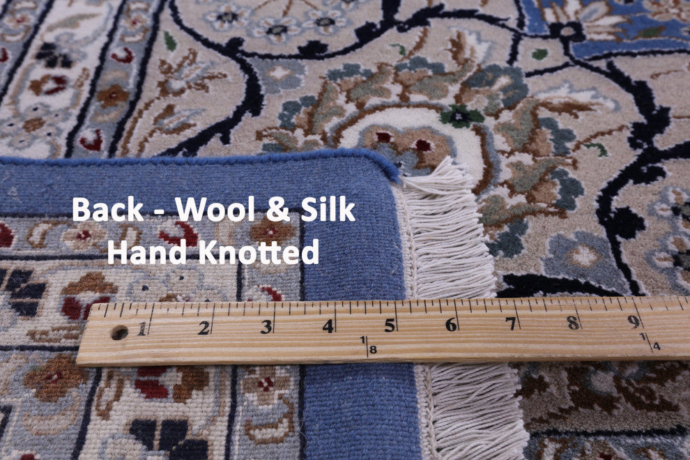 Persian Nain Wool & Silk Hand Knotted Rug 9' 11" X 14' 2" - Q13145
