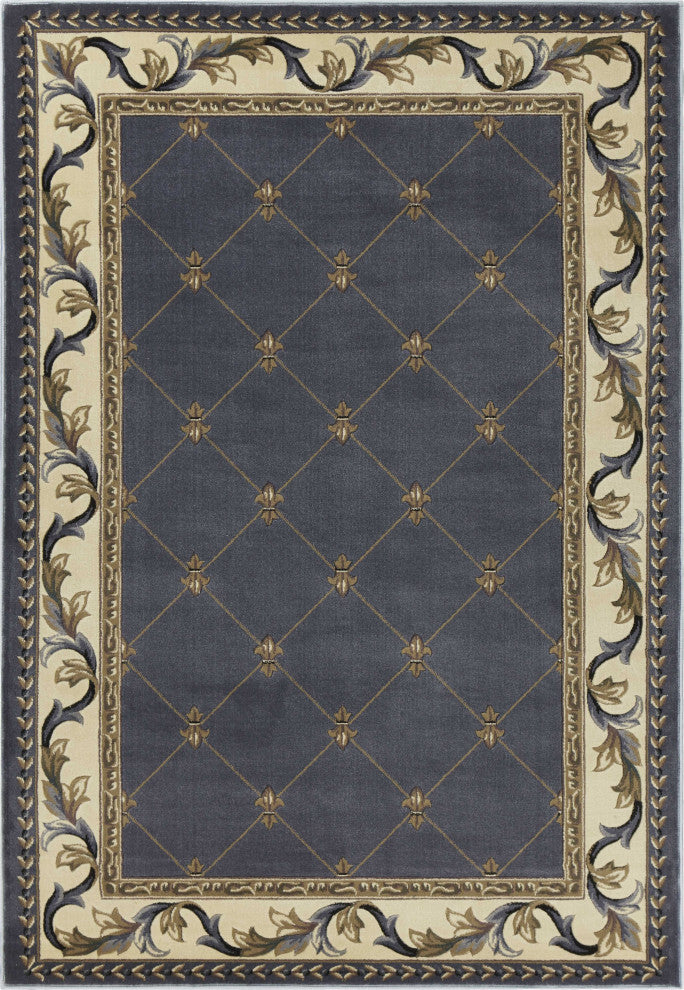 HomeRoots 9' x 13' Polypropylene Blue Area Rug