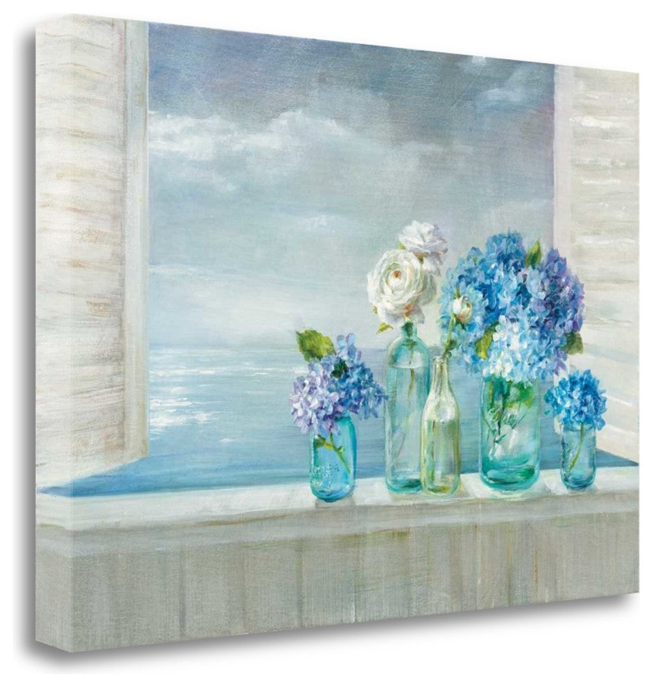 "A Beautiful Day At The Beach" By Danhui Nai, Giclee on Gallery Wrap Canvas