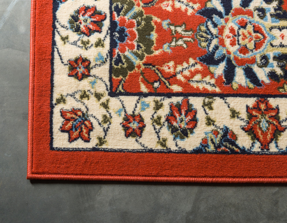 Unique Loom Terracotta Espahan Cape Cod 4' 0 x 6' 0 Area Rug