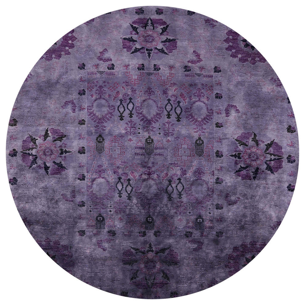 Ahgly Company Indoor Round Mid-Century Modern Area Rugs, 4' Round