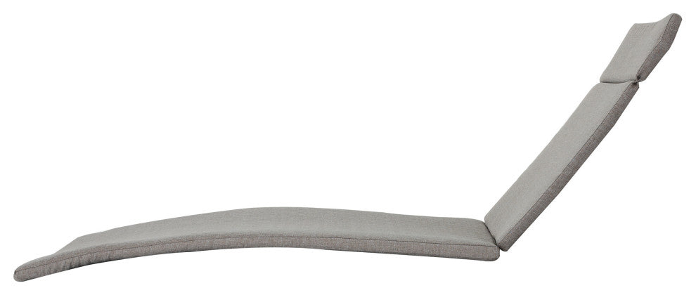 GDF Studio Soleil Outdoor Chaise Lounge Cushion, Charcoal