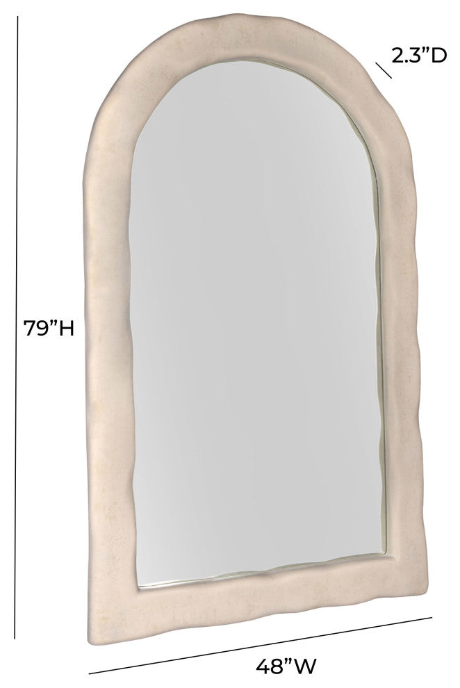 Kaia Cream Textured Wall Mirror