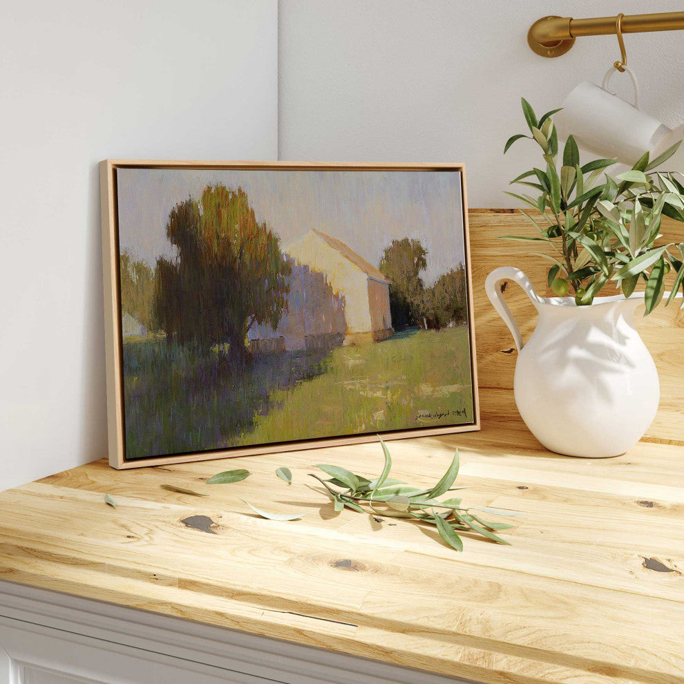 "Dawn's Rustic Charm" - A Canvas Print Celebrating Countryside Serenity