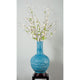Sky Blue Porcelain Imperial Dragon Motif Chinese Temple Vase