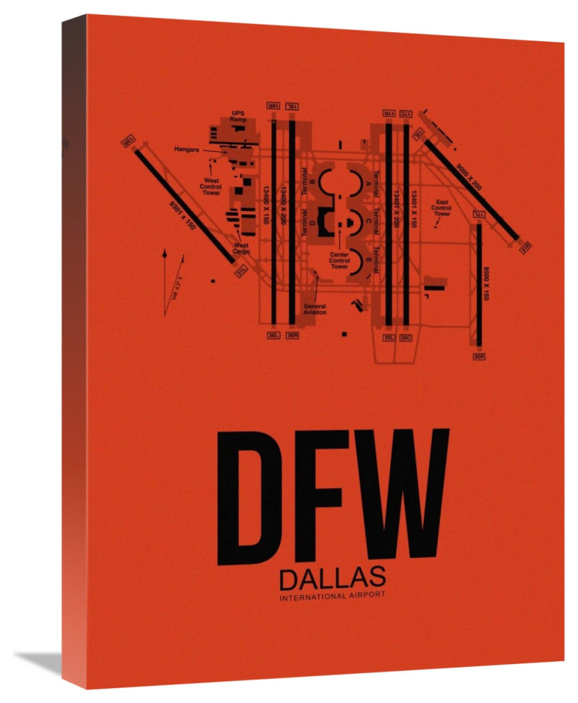 "DFW Dallas Airport Orange" Fine Art Print