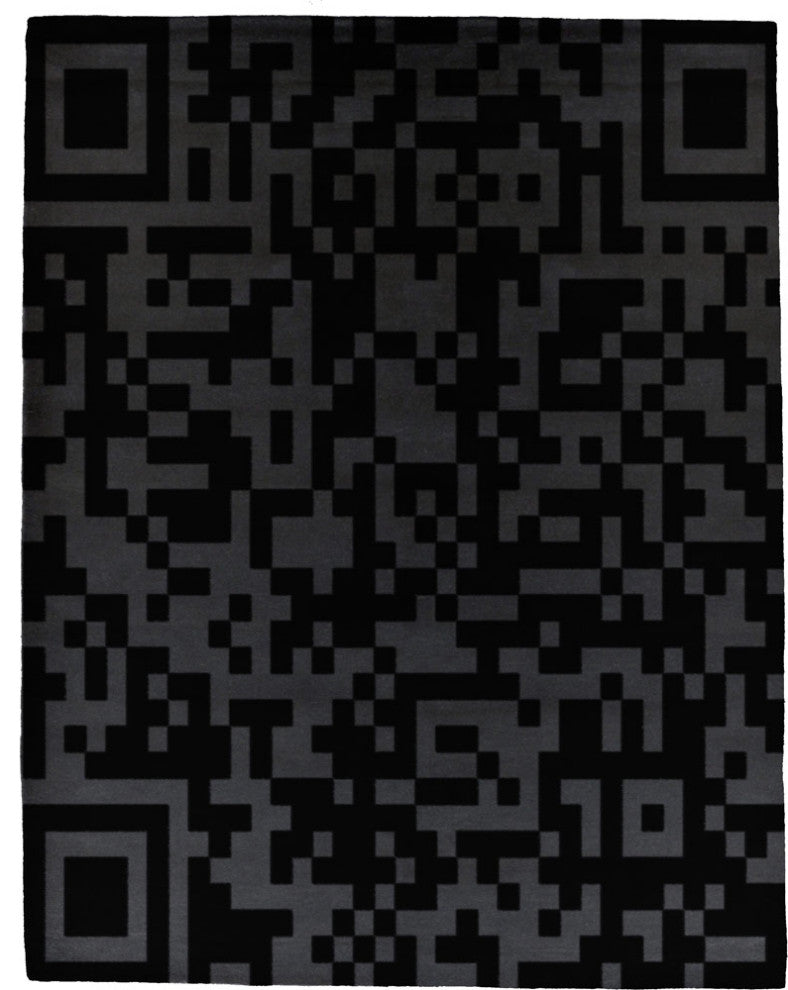 Barcode Matrix Wool Rug 6' Square