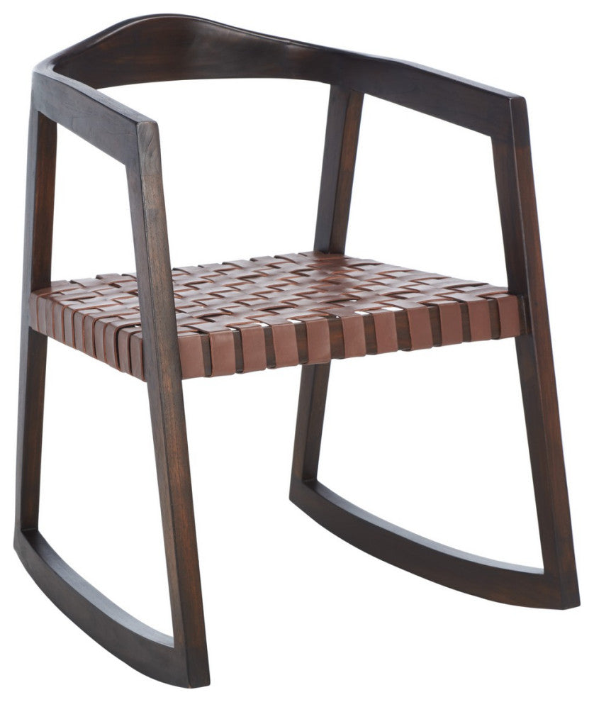 Safavieh Willa Rocking Dining Chair, Cognac/Walnut