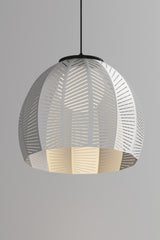 Amicus 16" Pendant, Brushed Aluminum/Dark Stained Walnut, 2700k Led