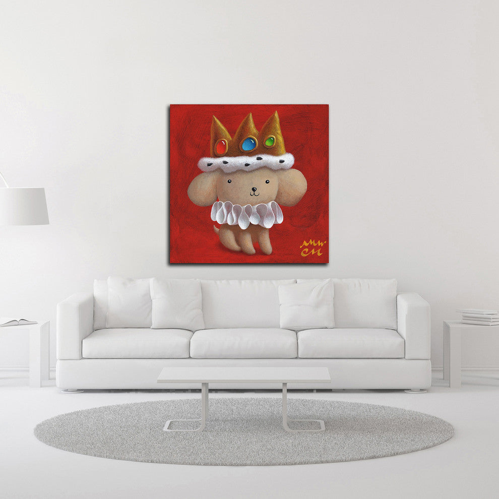 Royal Pup by Chris Miles, Print on Canvas, 24"x24"