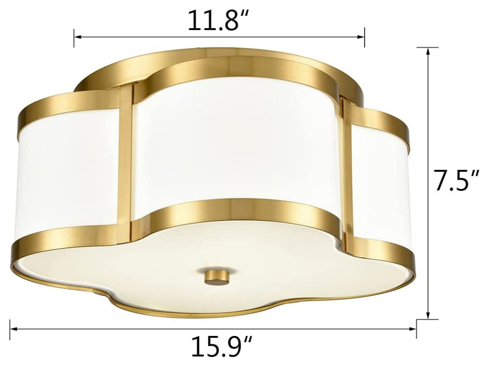 Gold Flush Mount Ceiling Lighting Modern Ceiling Lamp for Hallway