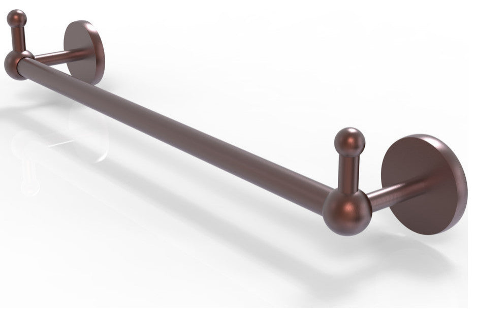 Prestige Skyline 30" Towel Bar with Integrated Hooks, Antique Copper