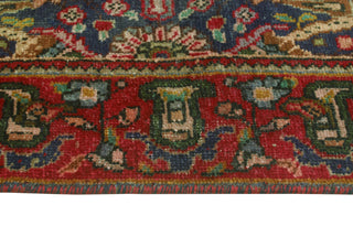 Fine Vintage Distressed Nasira Red/Navy Rug, 4'5 x 6'7