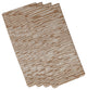 Marled Knit, Geometric Print Napkin, Taupe And Beige, Set of 4