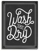 Stupell Industries Wash and Dry Typography, 11"x14", Black Framed