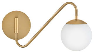 Lark Dottie Small Single Light Sconce, Lacquered Brass