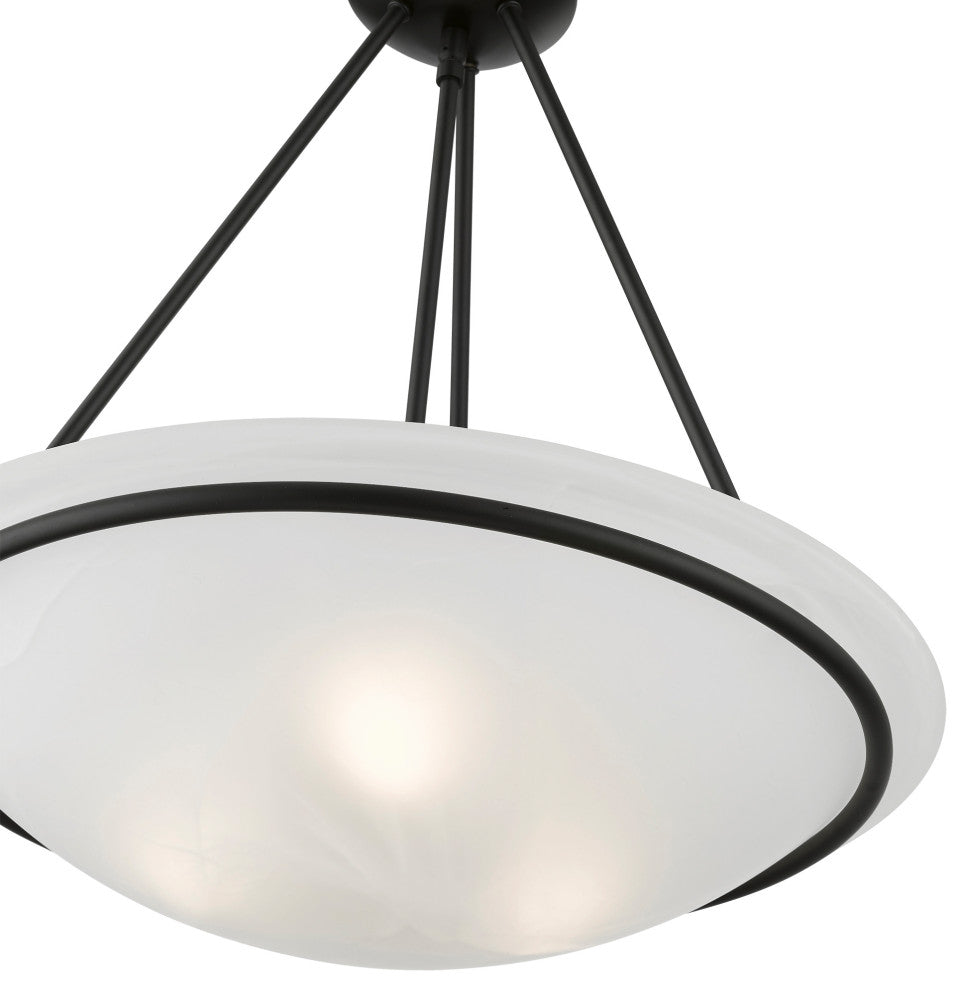 Livex Lighting Black 3-Light Pendant Chandelier