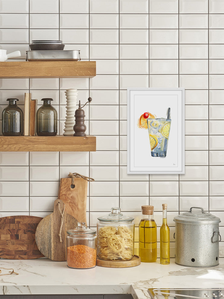 "Le Temps d'un Verre" Framed Painting Print, 30"x45"