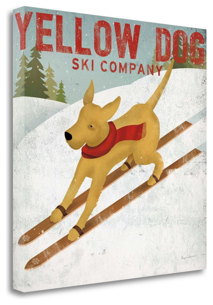 "Yellow Dog Ski Co" By Ryan Fowler, Giclee Print on Gallery Wrap Canvas