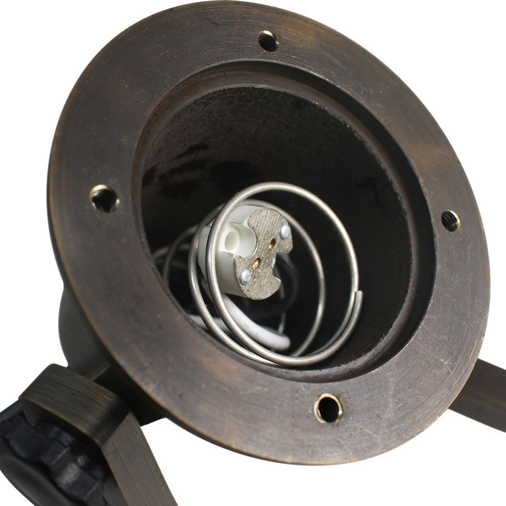 Solid Brass Underwater LED Light Kit, 3 pcs, Bronze, Open Cover, Cool White