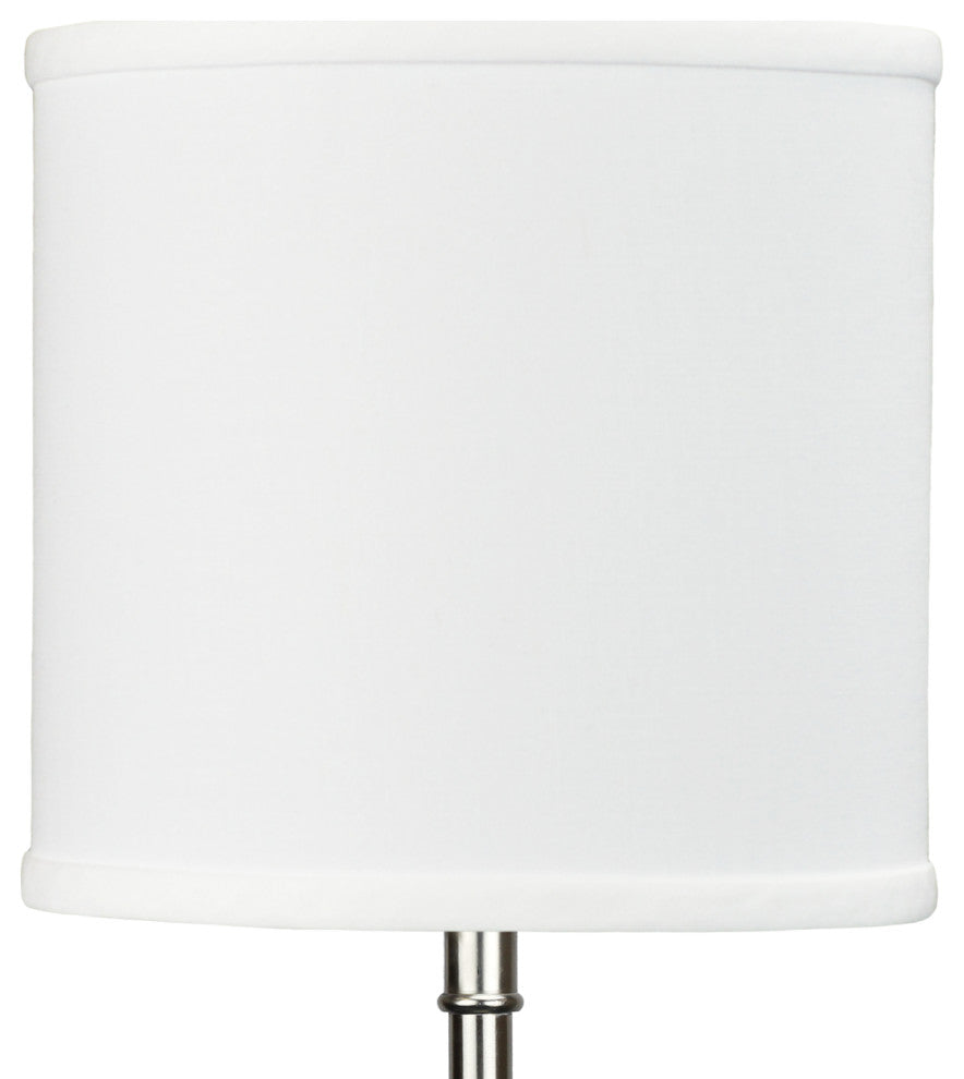 Fenchel Shades 6"x6"x6" Spider Attachment Drum Lamp Shade, Linen White