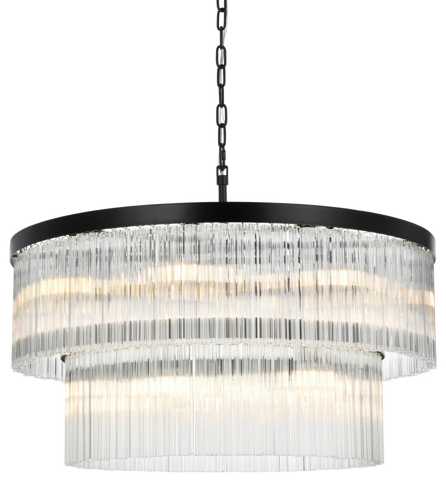 Home Living 32" Chandelier, Black