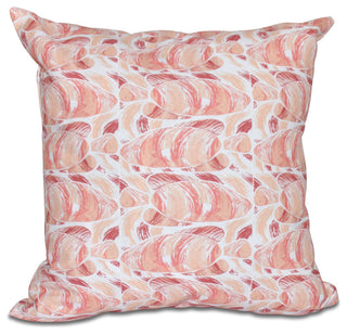 Fishwich, Animal Print Pillow, Coral, 16"x16"